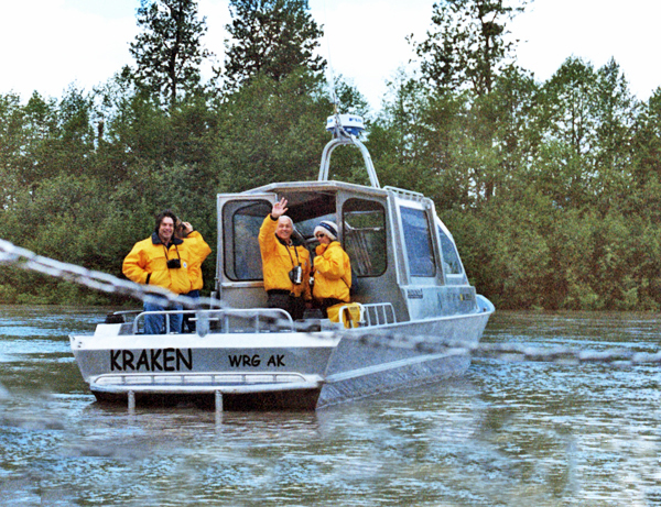 Lee and Karen Duquette on the small jetboat